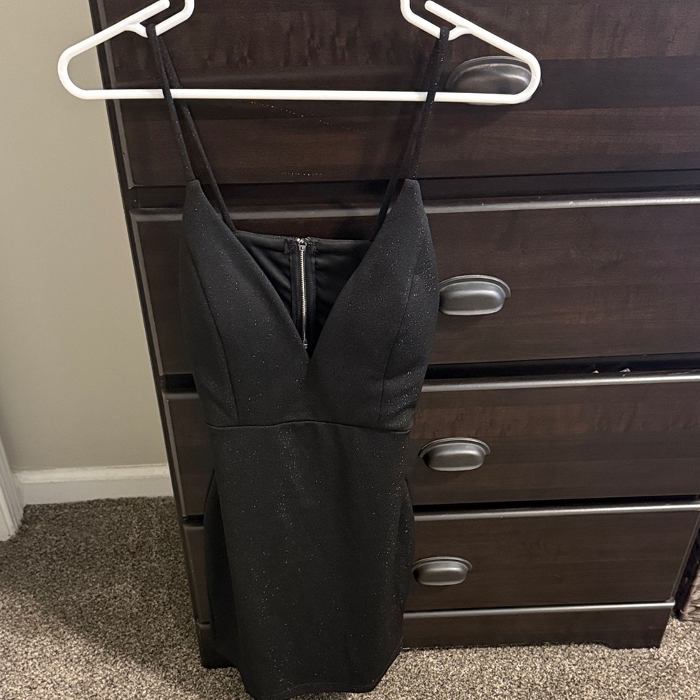 Windsor Black Strappy Mini Dress